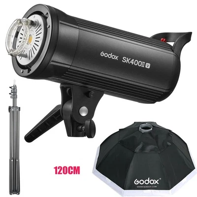 DE Godox SK400II-V 400W Verbessertes Fotografie-Blitze +120cm Softbox+2m Stativ - Bild 1 von 4