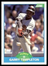1989 Score Garry Templeton San Diego Padres #176