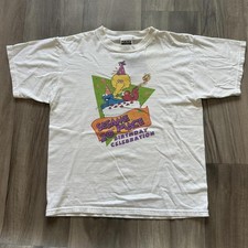 Vintage 90s Sesame Place Barney t shirt Kids Size L