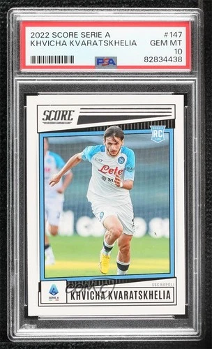 2022-23 Panini Score Serie A Khvicha Kvaratskhelia #147 PSA 10 GEM MT 0ms6