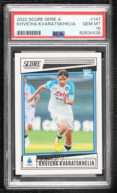 2022-23 Panini Score Serie A Khvicha Kvaratskhelia #147 PSA 10 GEM MT 0ms6