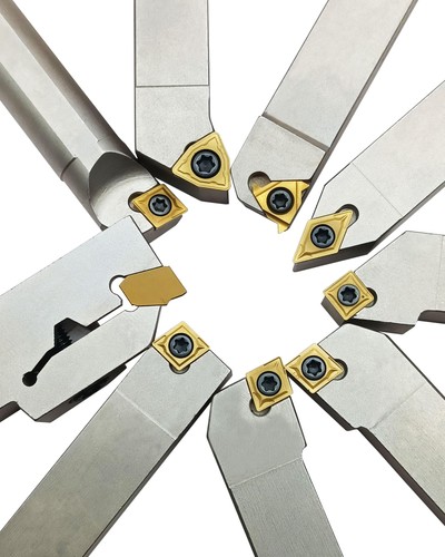 18Pcs 1/2'' 12mm Shank Indexable Lathe Turning Tools kit 9Pcs Metal Lathe Too... - Picture 4 of 7