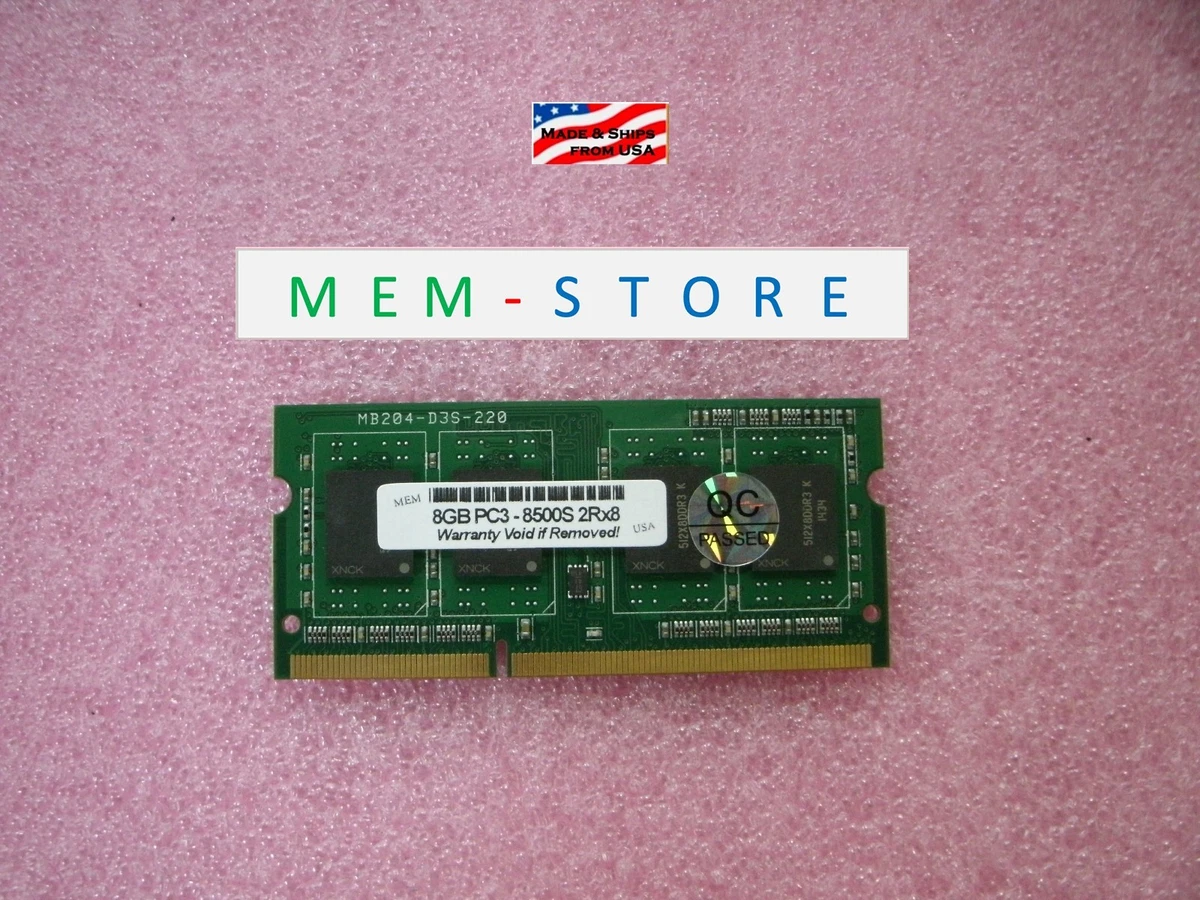 PC3-8500 (DDR3-1066) Computer Memory (RAM) 8 GB Total Capacity for