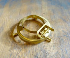2-1/4" Clamp-On Shade Fitter - Brass Shade Holder fits sockets 1.25" diameter