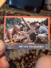 The Sick Triceratops 28 Topps Jurassic Park 1993 Trading Card TCG CCG