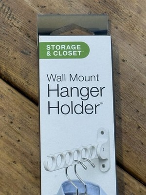 Spectrum Wall Mount HANGER HOLDER for Storage & Closet WHITE w/Hardware NEW