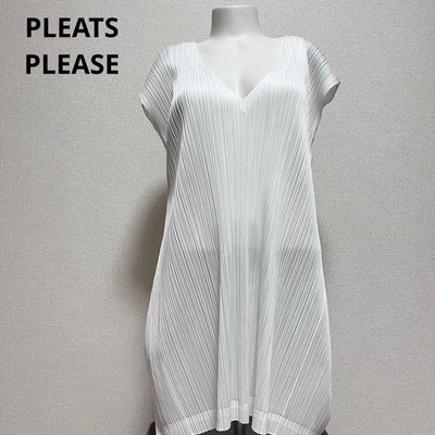 pleats please white dress PLEATS PLEASE ISSEY MIYAKE Luster Dress