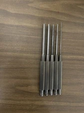 LS STARRETT LONG DRIVE PIN PUNCH 5 PIECE SET: 1/8" - 3/8"
