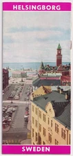 1958 Helsingborg Sweden Travel Tourist Brochure Map Kärnan Stortorget Vintage