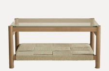 M&S Whitford Coffee Table - Wicker / Glass