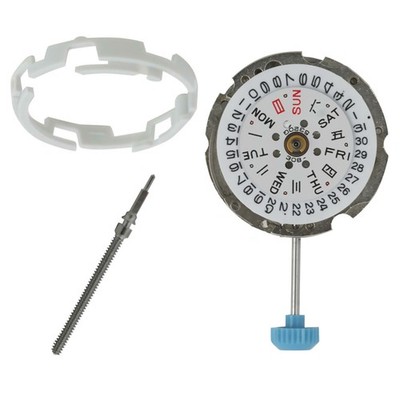 White 21 Jewels 2 Calendar Automatic Mechanical Watch Movement For Miyota 6T51