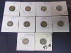 Lot of 10 Silver Mercury Dimes 1925-1943 Denver, Philadelphia, SF Circulated 10C