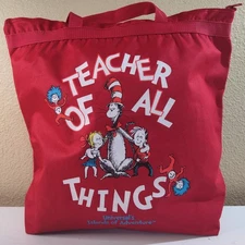 Universal Studios Cat In The Hat: Teacher Of All Things Tote Bag. PLEASE READ