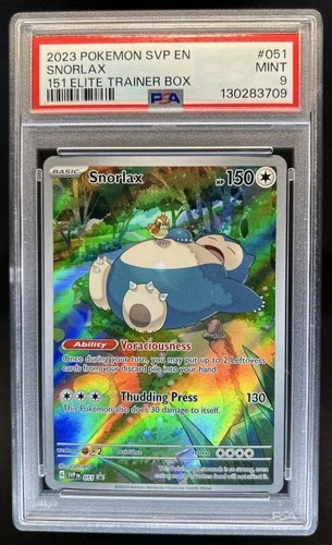 2023 Pokemon SV Black Star Promos Snorlax #051 PSA 9