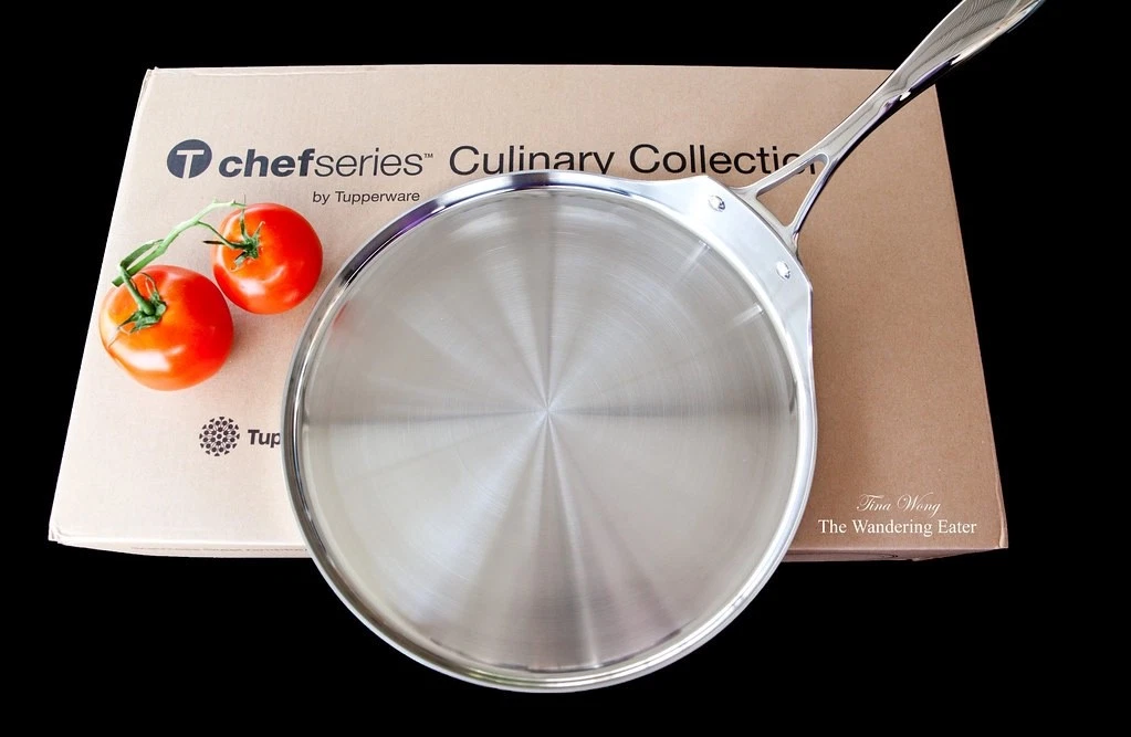 NEW IN BOX TUPPERWARE CHEF SERIES 12 INCH STAINLESS STEEL GRIDDLE