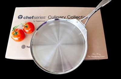 NEW IN BOX TUPPERWARE CHEF SERIES 12 INCH STAINLESS STEEL GRIDDLE