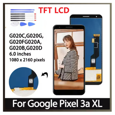 TFT LCD Display with Touch Screen Digitizer Full Assembly For Google Pixel 3A XL