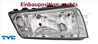TYC 20-6229-05-2 Hauptscheinwerfer Rechts Scheinwerfer Frontscheinwerfer