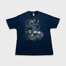 Vintage Y2K Wolverine T Shirt Mens XL Blue Marvel Comics X Men Mad Engine Tee