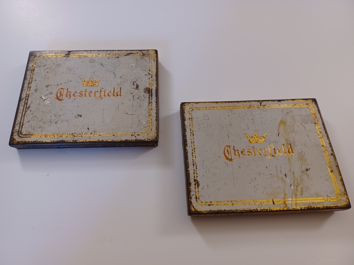 chesterfield tobacco tin Tinworld Sign: Cigarettes Retro Rustic Smoke Shop Store Metal Decor B122 : Home & Kitchen Vintage Chesterfield Cigarette Empty Metal