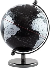 BRUBAKER Political World Globe - Office Decoration - 7.5 inches tall - Black