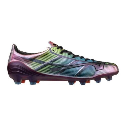Botines de fútbol MIZUNO Alpha II JAPÓN zapatos negros galaxia plateados P1GA256001 - Imagen 5 de 5