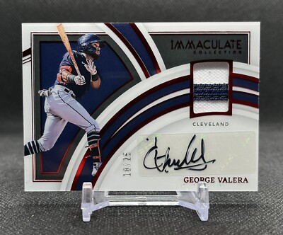 2022 Immaculate Collection GEORGE VALERA Clearly 2 Color Patch RED Auto /25 SP