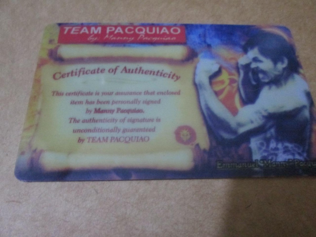 Manny Pacquiao Leaf card Authentic signature Signed +COA