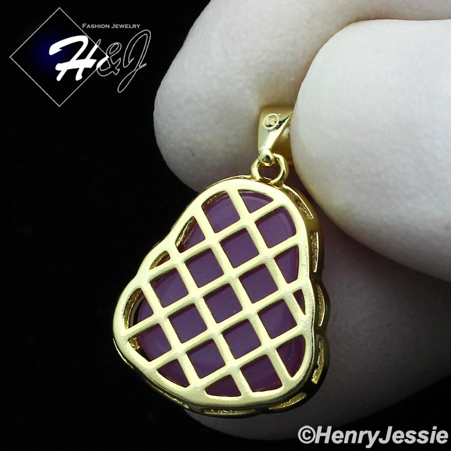 COLGANTE BUDA CHAPADO EN ORO CON DIAMANTES DE IMITACIÓN PÚRPURA PEQUEÑO DE PLATA ESTERLINA 925 PARA HOMBRE*GP283 Foto 2 de 4