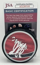 Jordan Martinook signed Carolina Hurricanes Reverse Retro Puck autographed JSA