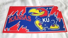 KANSAS JAYHAWKS - KANSAS STATE SHAPED SIGN 3 - NEW