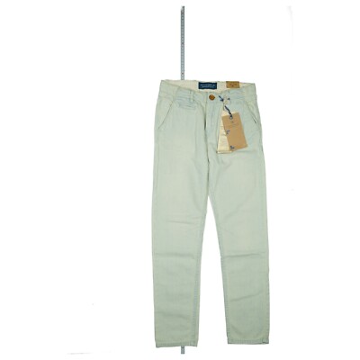 Scotch Shrunk Freeman Chino Girl Jeans Pants Relaxed Slim 10/140 Blue Striped