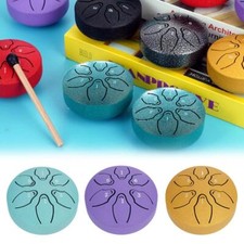 *.Portable Ethereal Drum 3 inch 6 Tone Mini Hand Pan Tongue Drum with Hot~
