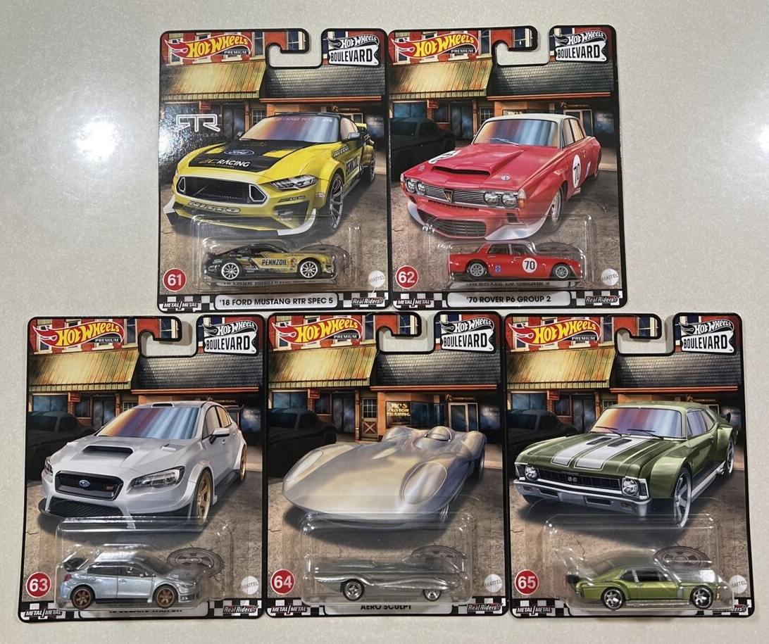 NEW 2022 HOT WHEELS BOULEVARD WALMART EXCLUSIVE #61 - #65 5 CARS