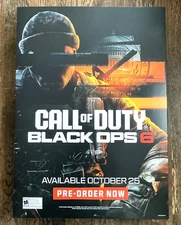 Call of Duty Black Ops 6  GAMESTOP PROMO Display Sign RARE!  HUGE 33" x 24"