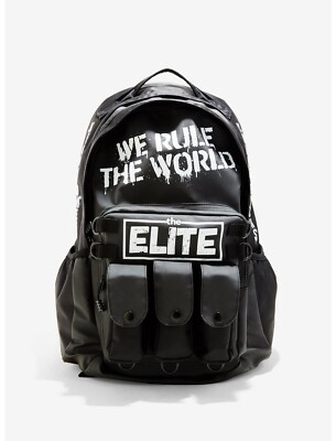 NJPW Bullet Club The Elite We Rule The World Built-Up Young Bucks Backpack NWT
