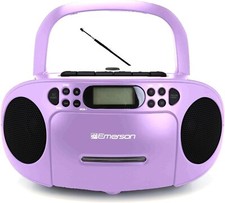 Portable CD Player Boombox with AM/FM Stereo Radio Cassette Player/Recorder AUX