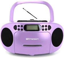 Portable CD Player Boombox with AM/FM Stereo Radio Cassette Player/Recorder AUX