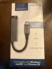 Insignia USB-C to Ethernet Adapter NS-PA3C6E-C 