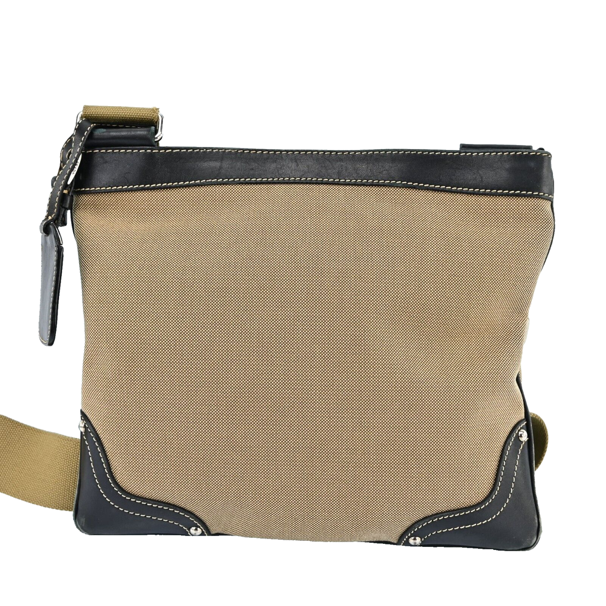 PRADA MILANO Logo Jacquard crossbody Bag canvas leather PRADA MILANO Logo Jacquard crossbody Bag canvas leather