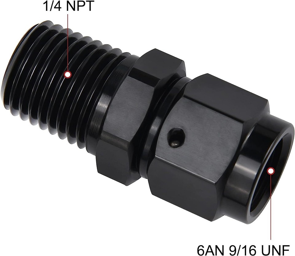 Fitting - Adapter - 45 Degree - 8 AN Female To 1/2 In Hose Barb - Aluminum - Black Anodized - Each - Foto 2