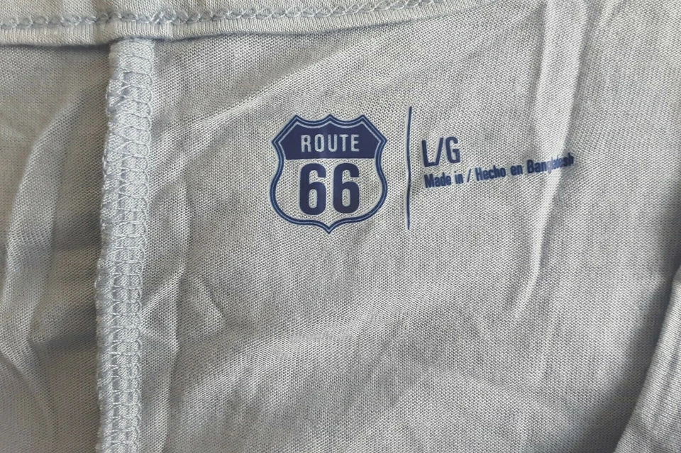 Route 66 女式 L 码无袖上衣浅色宁静蓝色钩针装饰 — 第 2/4 张图片