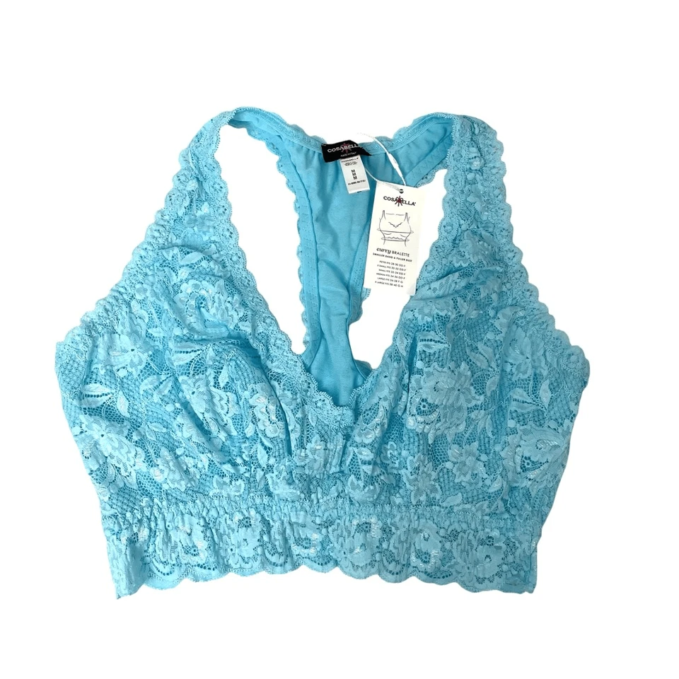 NEW CosaBella Never Say Never Curvy Racie Racerback Bralette Size M crystal blue - Image 3 of 4