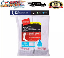 Hanes Men'S Double Tough Durability Over-The-Calf Tube Socks, 12-Pack