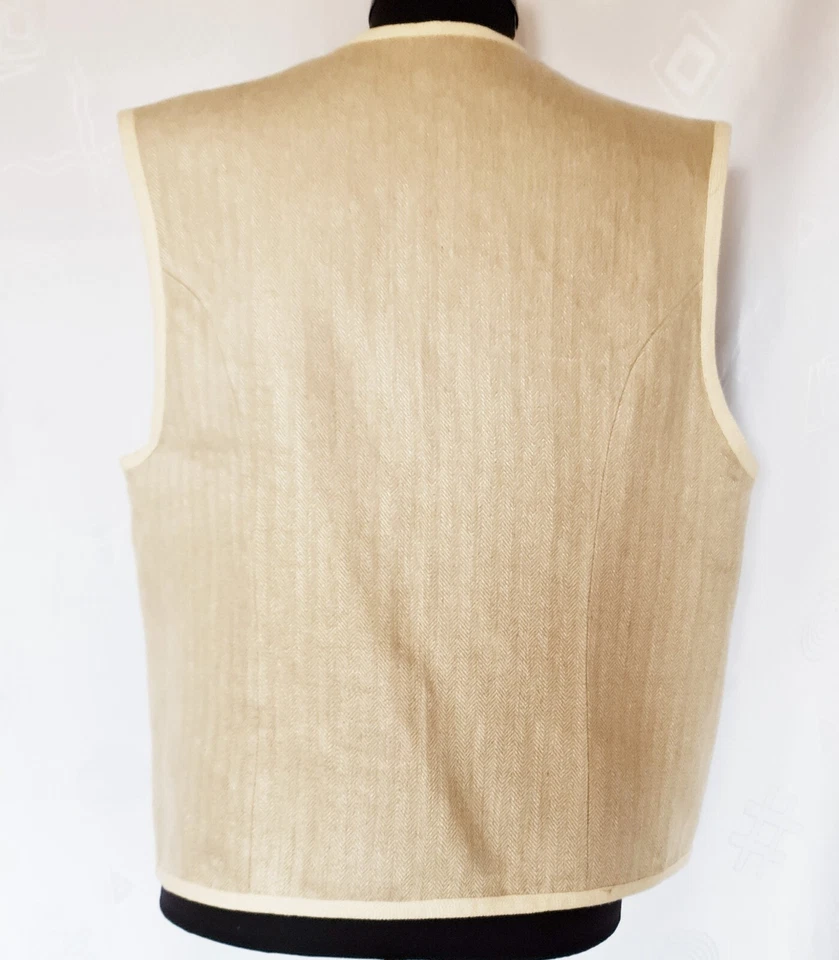 VEST VINTAGE TRACHTEN OKTOBERFEST DIRNDL TYROL WOMEN SLEEVELESS :US14/EU 42 - Image 3 of 4