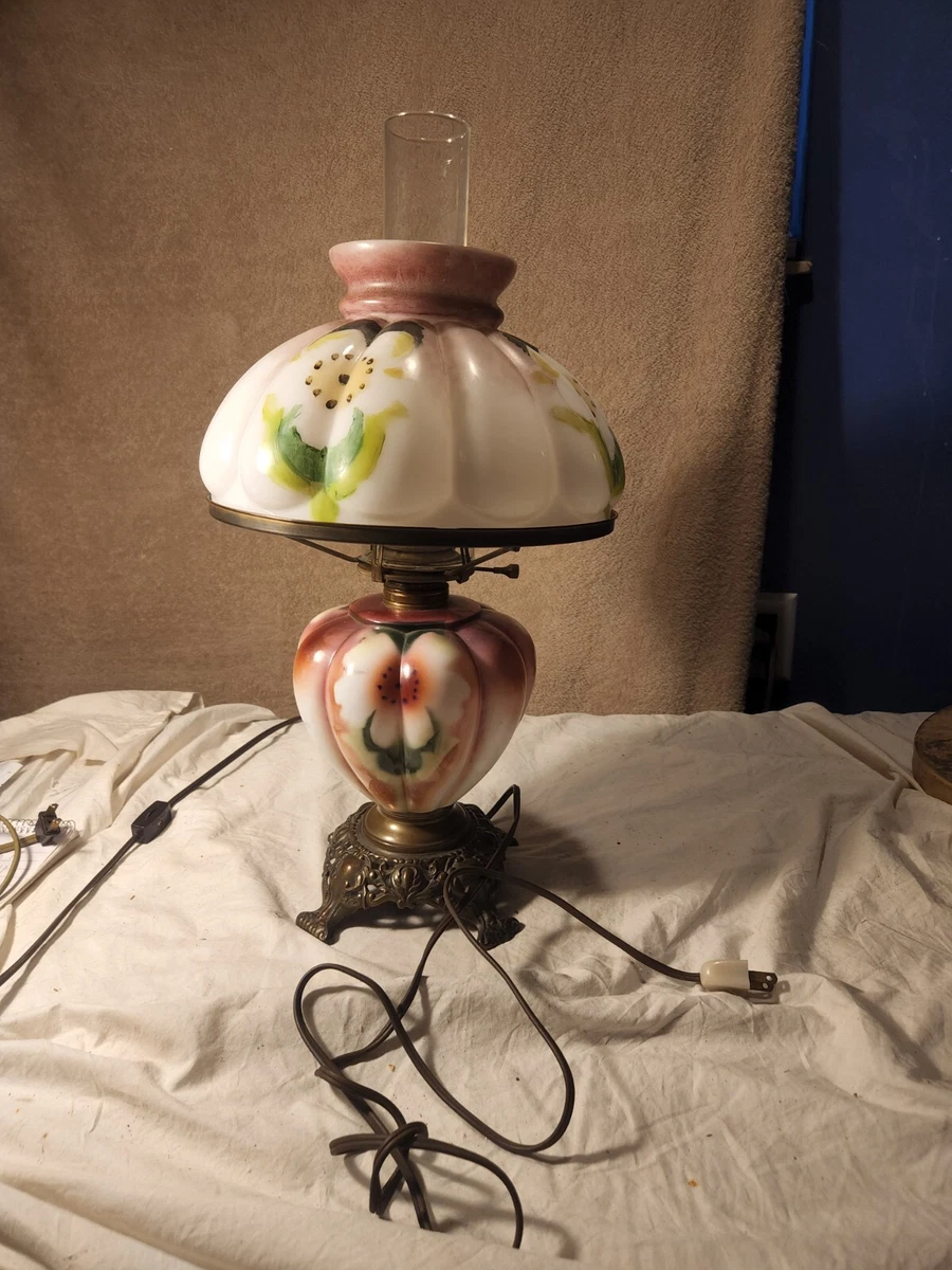 Vintage on sale floral lamp