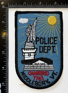 VINTAGE OBSOLETE Middlebury Vermont VT Police Patch