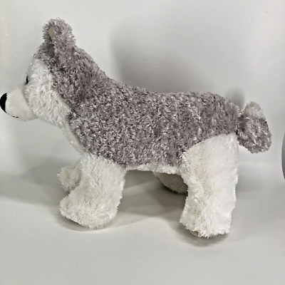 Animal Adventure Husky Dog Wolf Gray White Plush Stuffed Animal 14