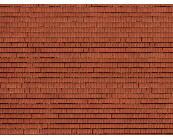 3D cartoncino tegole rosse squadrate 25x12,5 cm HO NH56670 - noch modellismo