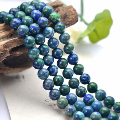 15,5 Zoll Natürlicher Lapislazuli Chrysocolla Rund 4 6 8 10 mm Edelsteinperlen